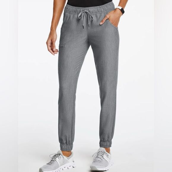 Jaanuu Essential 5 Pocket Scrub Jogger Heather Grey LT NWT IN PACKAGE - Picture 1 of 7